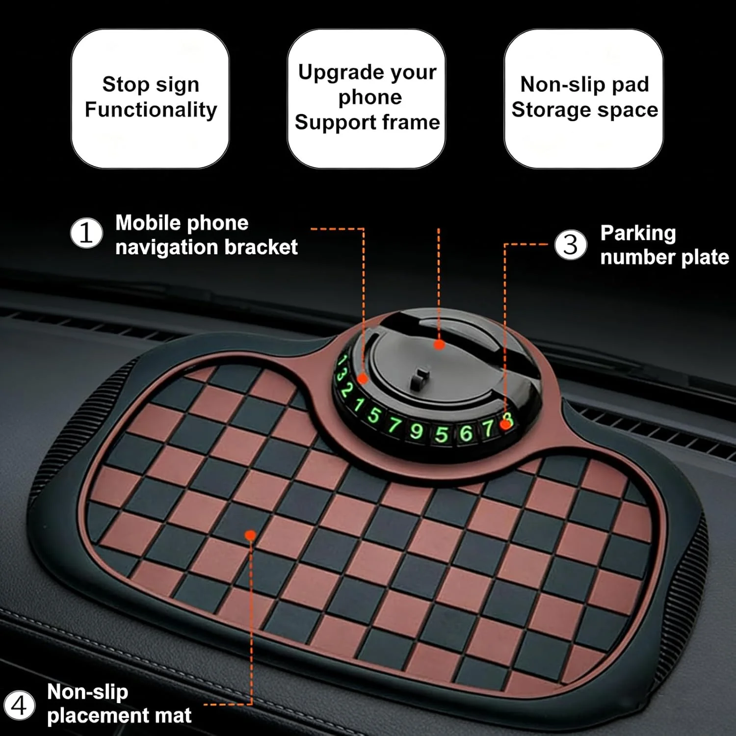 3-in-1 Car Dashboard Anti-Slip Mat - Image 6