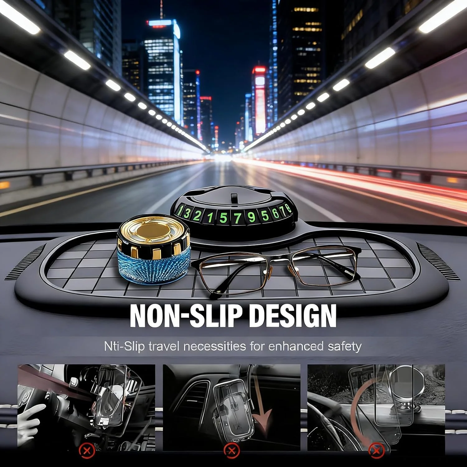 3-in-1 Car Dashboard Anti-Slip Mat - Image 7