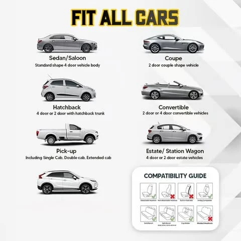 Breathable & Anti-Slip Viscose filament Car Seat Covers - Image 3