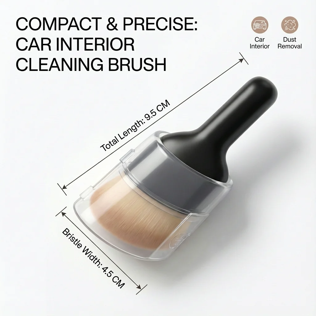 Car Interior Cleaning Brush with Protective Cover - Image 4