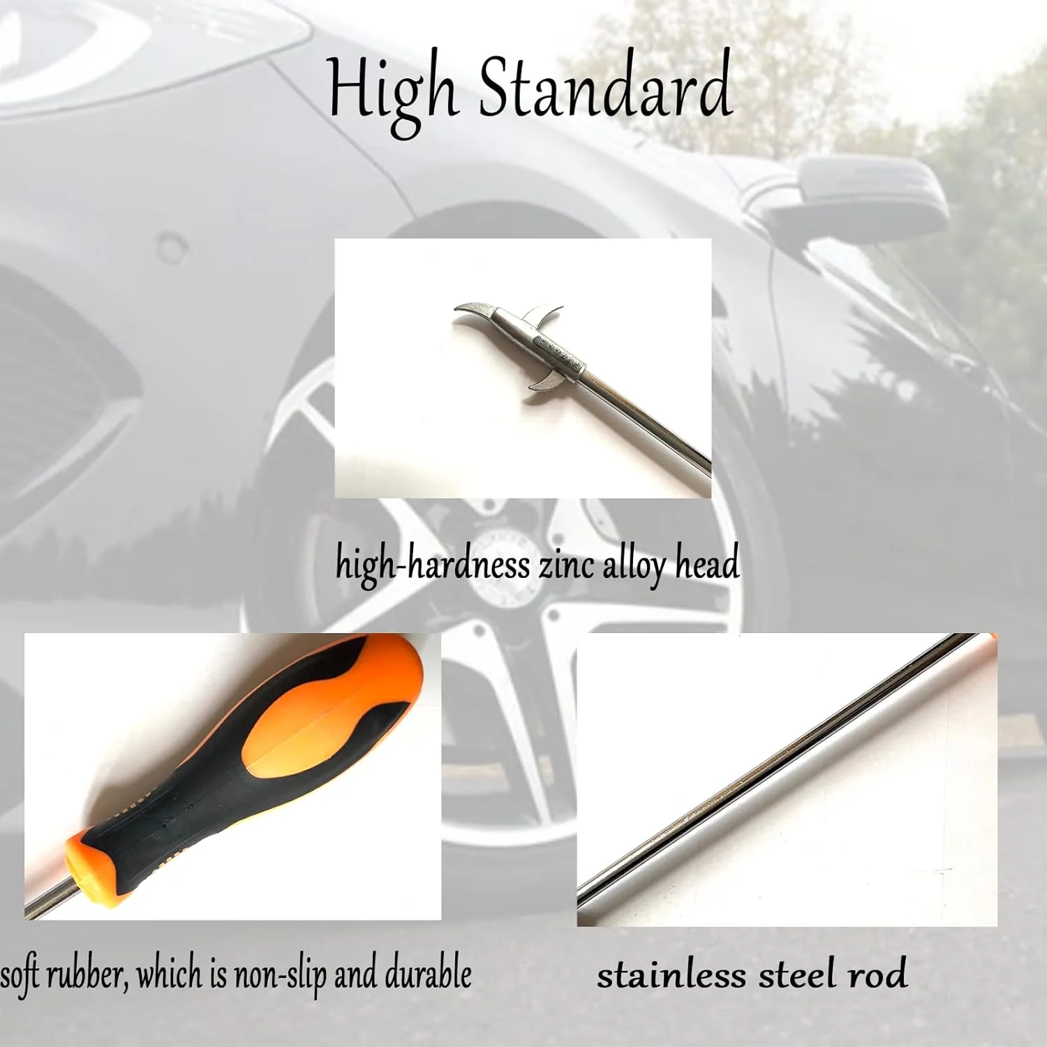 Multifunctional Stainless Steel Tire Stone Removal & Wheel Cleaning Tool - Image 2