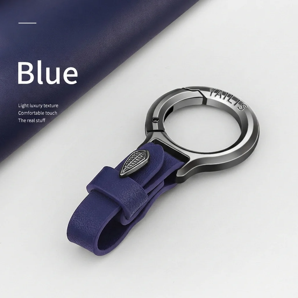 Upgraded Stylish & Anti-Lost Zinc Alloy Keychain with Leather Strap - Image 8